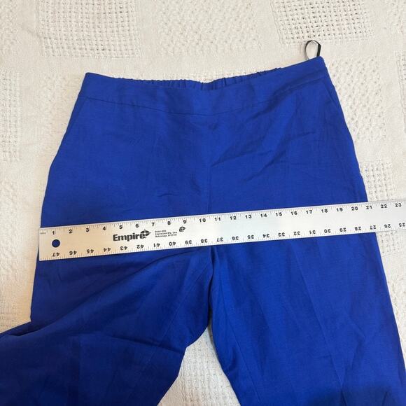 new Calvin Klein 12 side zip linen pant flat front elastic waist P 2661 - Picture 6 of 11